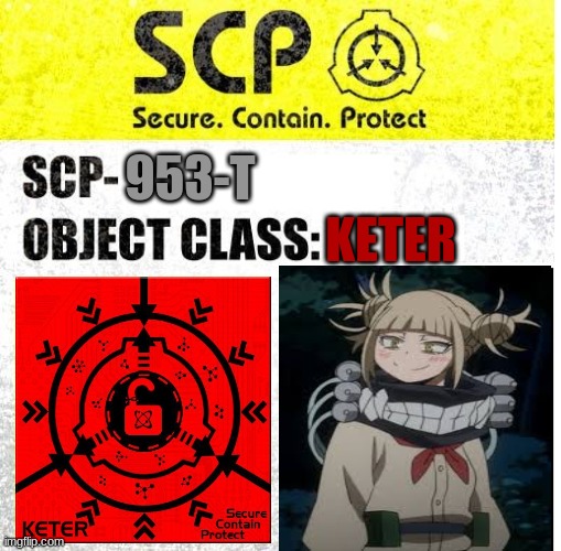 SCP Sign Generator | 953-T; KETER | image tagged in scp sign generator | made w/ Imgflip meme maker