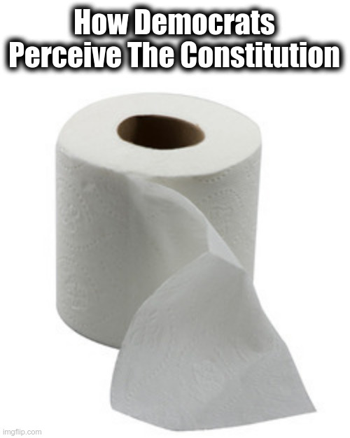 The Democrat View of the Constitution | How Democrats Perceive The Constitution | image tagged in a roll is a roll,toilet paper,constitution,democrats | made w/ Imgflip meme maker