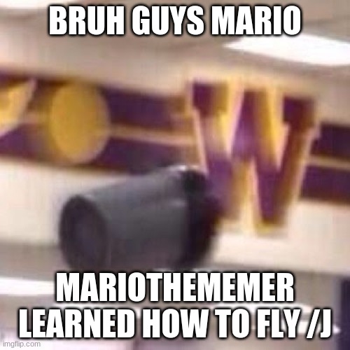 BRUH GUYS MARIO; MARIOTHEMEMER LEARNED HOW TO FLY /J | made w/ Imgflip meme maker