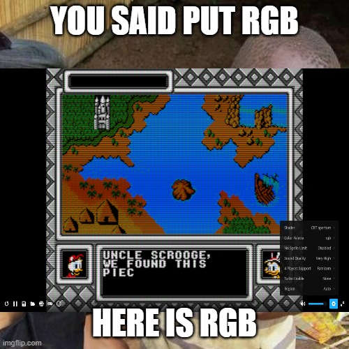 They say rgb | YOU SAID PUT RGB; HERE IS RGB | image tagged in third world skeptical kid | made w/ Imgflip meme maker