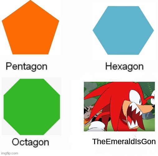 Knuckles | image tagged in knuckles,pentagon hexagon octagon | made w/ Imgflip meme maker