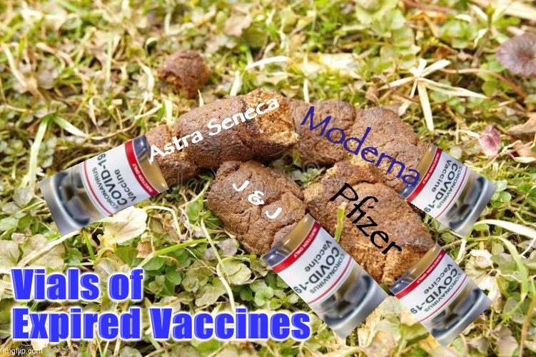 It’s supposed to come Out, Not Go IN |  Astra Seneca; Moderna; Vials of Expired Vaccines; J & J; Pfizer | image tagged in vaccine passport,shit in your body,poison,bad mojo,power money control,fauci biden harris are full of it | made w/ Imgflip meme maker