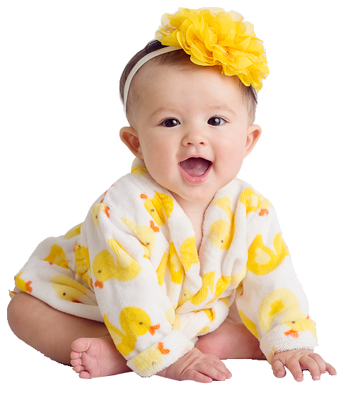 Baby girl in duck outfit Blank Meme Template