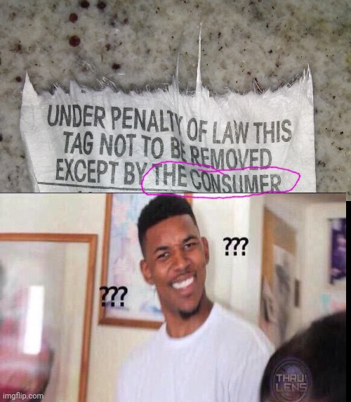 Who eats Tags? | image tagged in tag,tags,black guy confused | made w/ Imgflip meme maker
