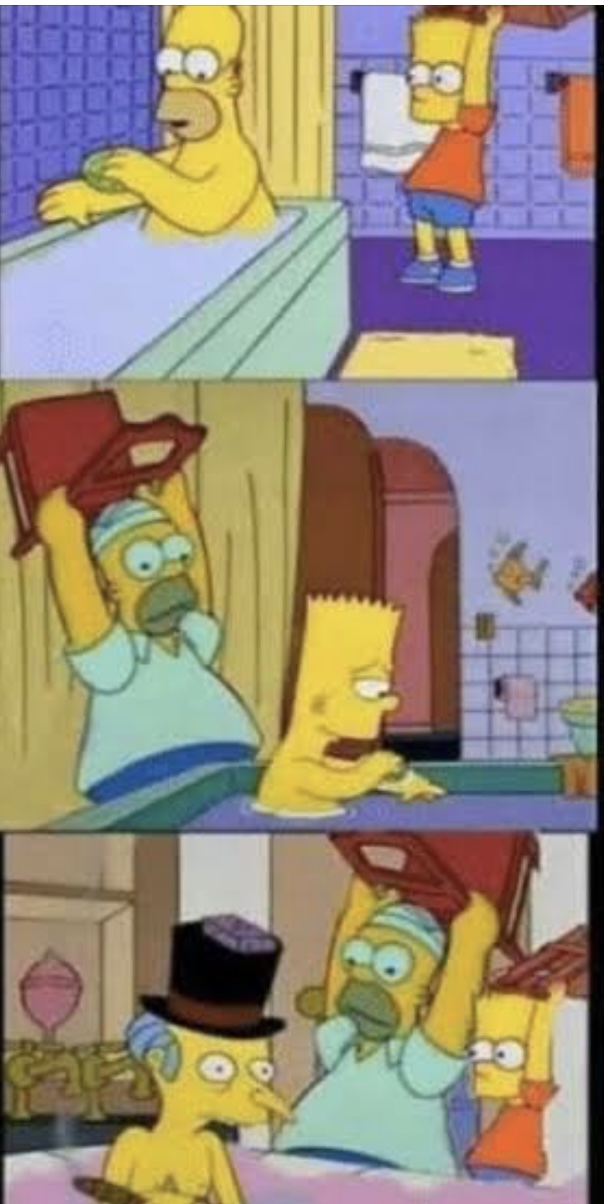High Quality Homer revenge three panel Blank Meme Template