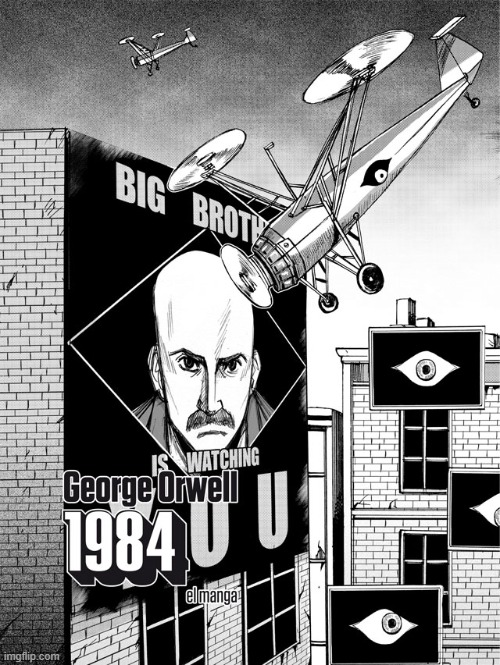 The manga version of Big Brother, he knows no limits! Big Brother watches all. #anime | image tagged in big brother,1984,big brother is watching,anime,i love big brother,manga | made w/ Imgflip meme maker