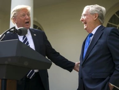 Trump & McConnell laugh Blank Meme Template