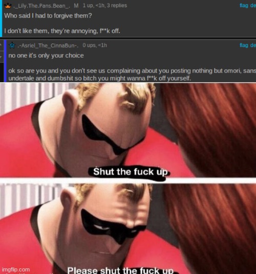 .-. | image tagged in shut the f up | made w/ Imgflip meme maker