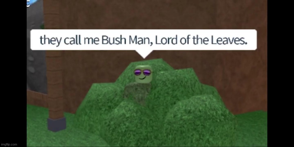 Bush Man, Lord of the Leaves | made w/ Imgflip meme maker
