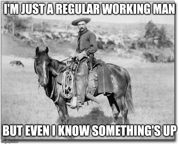 I'M JUST A REGULAR WORKING MAN BUT EVEN I KNOW SOMETHING'S UP | made w/ Imgflip meme maker