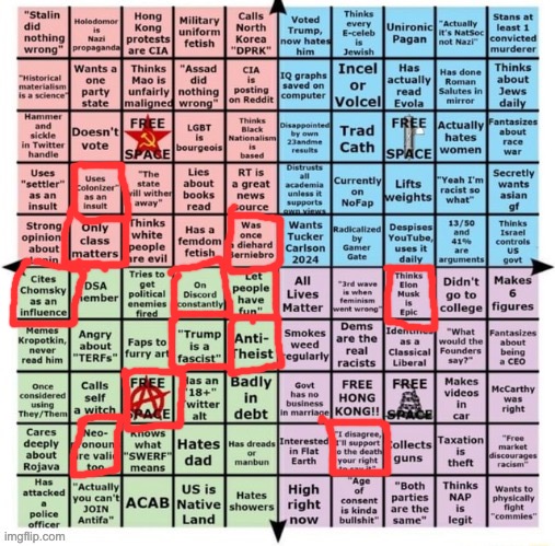 Political compass bingo | image tagged in political compass bingo | made w/ Imgflip meme maker