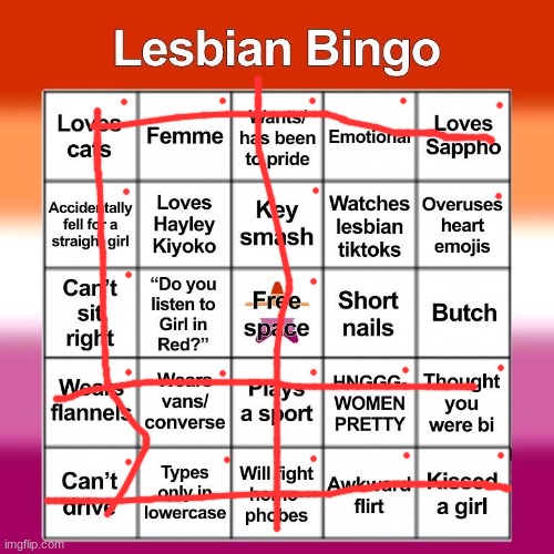 unu | image tagged in lesbian bingo | made w/ Imgflip meme maker