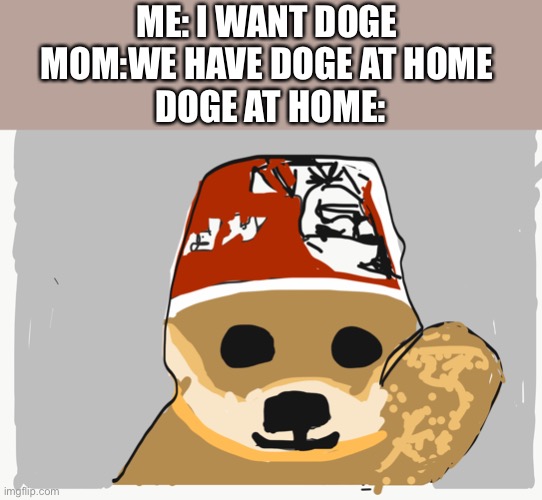 Joe | ME: I WANT DOGE 
MOM:WE HAVE DOGE AT HOME 
DOGE AT HOME: | image tagged in kermit the frog,joe mama | made w/ Imgflip meme maker