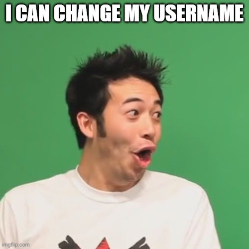 P O G | I CAN CHANGE MY USERNAME | image tagged in pogchamp | made w/ Imgflip meme maker