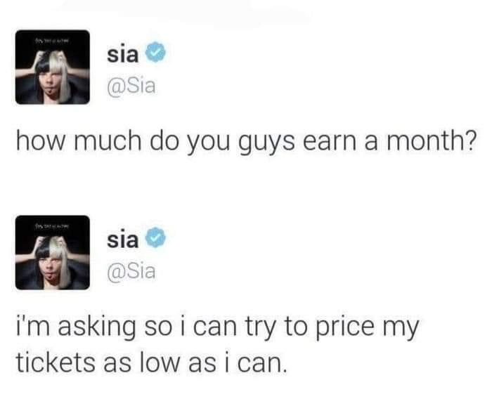 High Quality Sia tickets Blank Meme Template