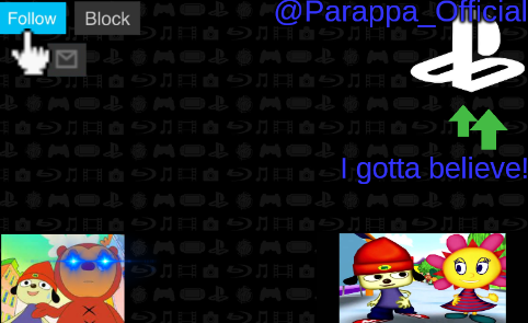 PaRappa's NEW Announcement Blank Meme Template