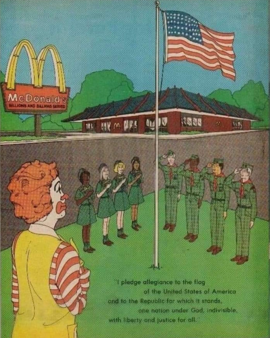 McDonald’s pledge of allegiance Blank Meme Template