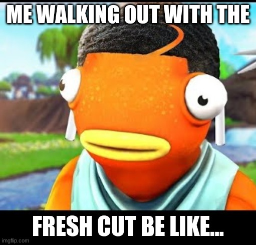 The Cut | ME WALKING OUT WITH THE; FRESH CUT BE LIKE... | image tagged in cut | made w/ Imgflip meme maker