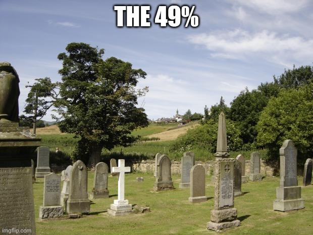 Graveyard | THE 49% | image tagged in graveyard | made w/ Imgflip meme maker