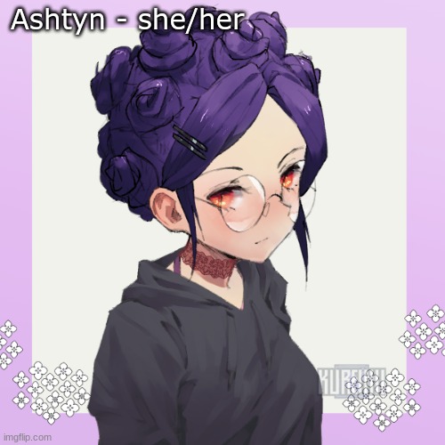 We had to design a character for a story in English class, and we were allowed to use Picrew. This might also be a future OC - A | Ashtyn - she/her | made w/ Imgflip meme maker