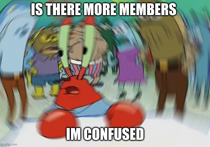 Mr Krabs Blur Meme | IS THERE MORE MEMBERS; IM CONFUSED | image tagged in memes,mr krabs blur meme | made w/ Imgflip meme maker