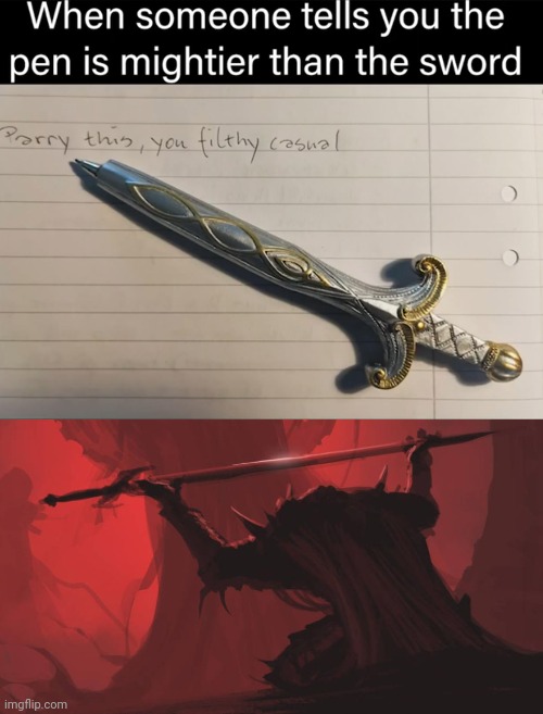 Sword | image tagged in man giving sword to larger man | made w/ Imgflip meme maker