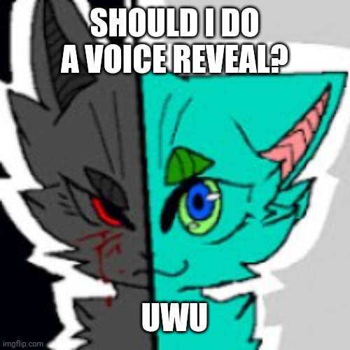 I have no idea what else to post at this point XD | SHOULD I DO A VOICE REVEAL? UWU | image tagged in retrofurry announcement template | made w/ Imgflip meme maker
