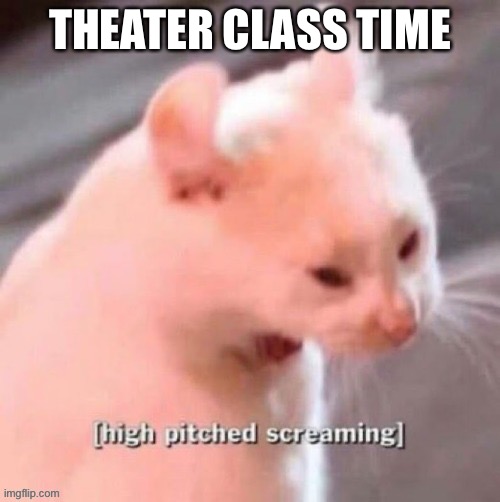 Bye :l | THEATER CLASS TIME | image tagged in high pitched screaming | made w/ Imgflip meme maker