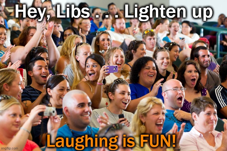 Laughing is FUN! Hey, Libs . . . Lighten up | made w/ Imgflip meme maker