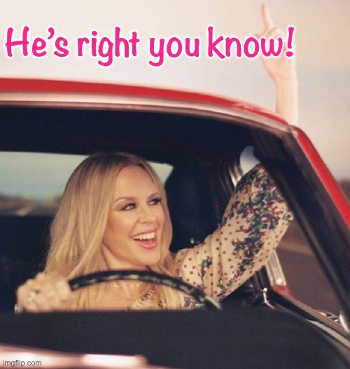 Kylie driving | He’s right you know! | image tagged in kylie driving | made w/ Imgflip meme maker