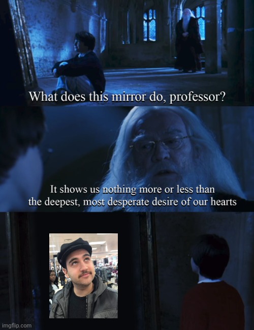 Maestro | image tagged in harry potter mirror | made w/ Imgflip meme maker