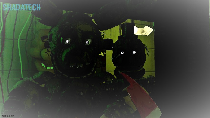 Springtrap the killer bunny and his axe Tracey. | image tagged in springtrap,memes,five nights at freddys,still a better love story than twilight | made w/ Imgflip meme maker