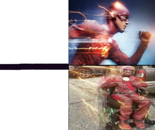 High Quality Flash and slow flash Blank Meme Template