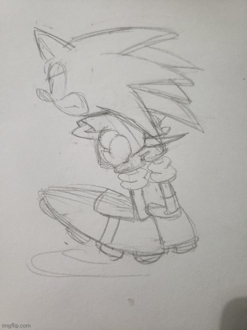 Rough sketch that will sometime be unroughed | ROUGH SKETCH THAT WILL SOMETIME BE UNROUGHED | image tagged in soccer sonic | made w/ Imgflip meme maker