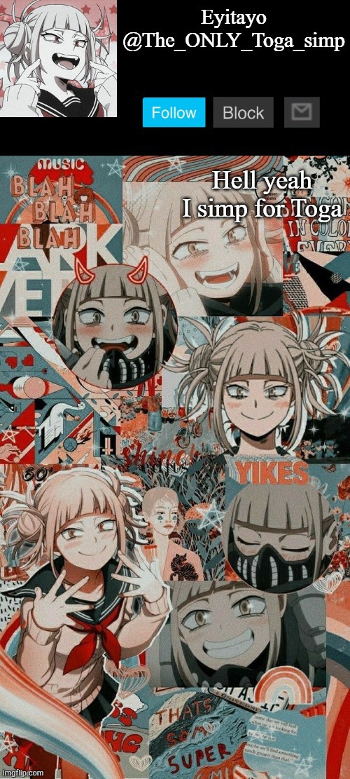 another other other toga simp temp | image tagged in another other other toga simp temp | made w/ Imgflip meme maker