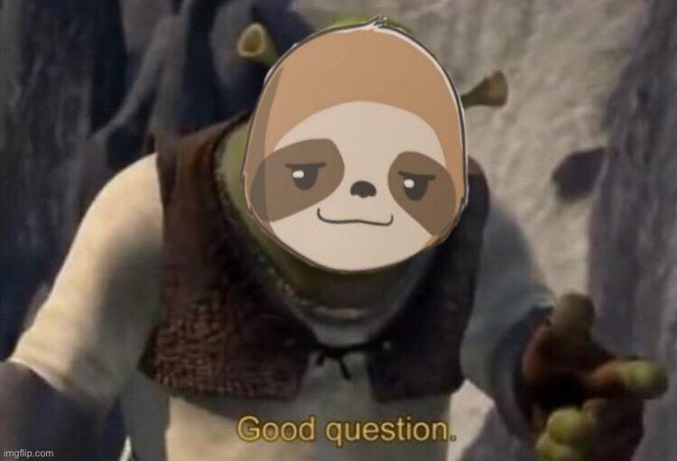 Sloth good question Blank Meme Template
