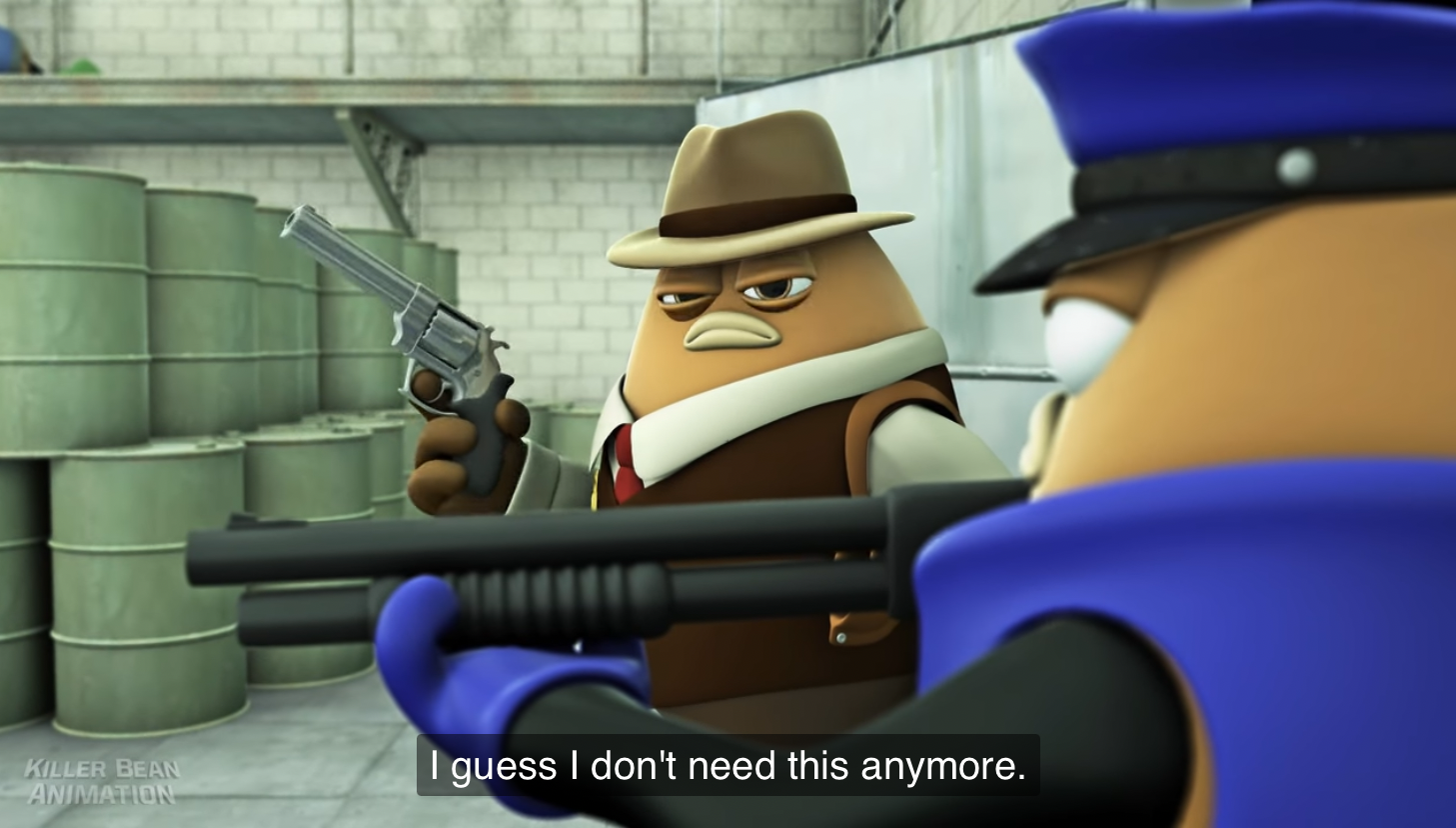Killer Bean I guess I don’t need this anymore Blank Meme Template