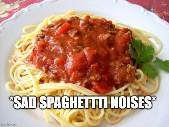 *SAD SPAGHETTTI NOISES* | made w/ Imgflip meme maker