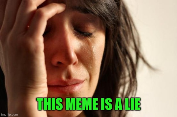 First World Problems Meme | THIS MEME IS A LIE | image tagged in memes,first world problems | made w/ Imgflip meme maker