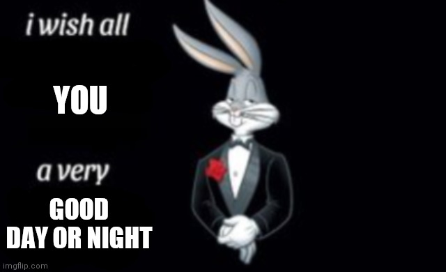 i wish all a very | YOU GOOD DAY OR NIGHT | image tagged in i wish all a very | made w/ Imgflip meme maker