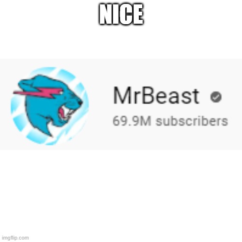 nice | NICE | image tagged in memes,blank transparent square | made w/ Imgflip meme maker