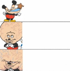 mokey brain expanding Blank Meme Template