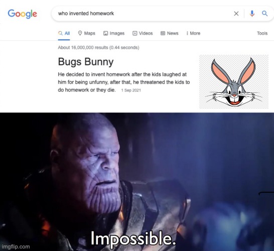 What | image tagged in thanos impossible | made w/ Imgflip meme maker