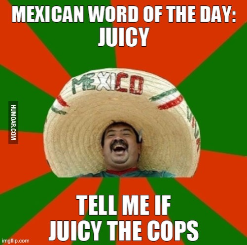 Mexican Word Of The Day: | image tagged in mexican word of the day,memes,funny memes,political meme,secure the border | made w/ Imgflip meme maker