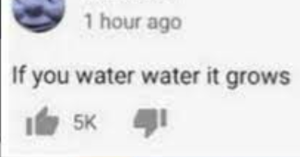 if you water water it grows Blank Meme Template
