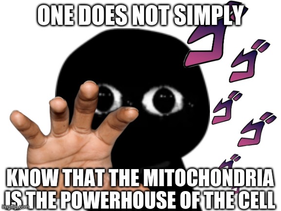 bob is mad about the mitochondria | ONE DOES NOT SIMPLY; KNOW THAT THE MITOCHONDRIA IS THE POWERHOUSE OF THE CELL | image tagged in funny,angery | made w/ Imgflip meme maker