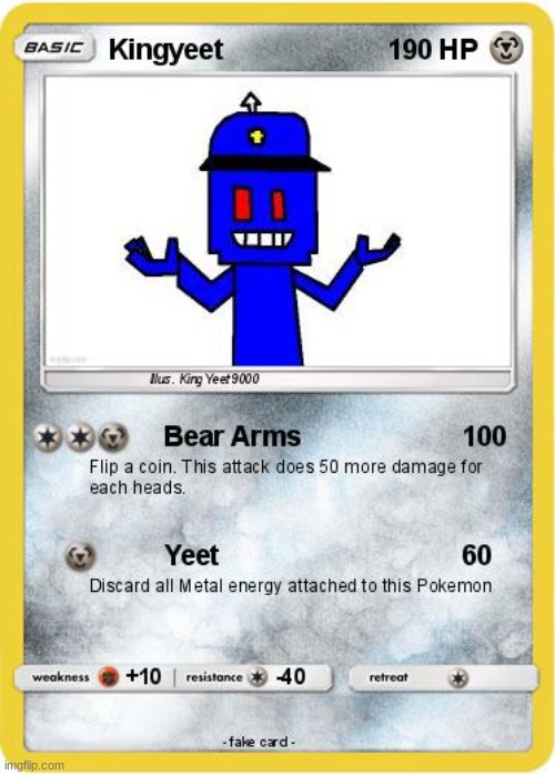 kingyeet pokemon card | made w/ Imgflip meme maker