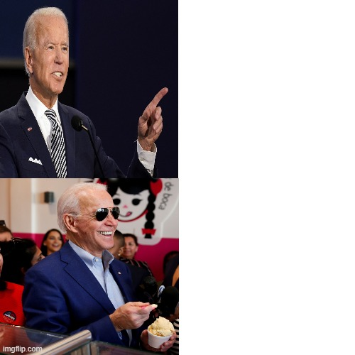 High Quality Angry Biden Happy Biden Blank Meme Template