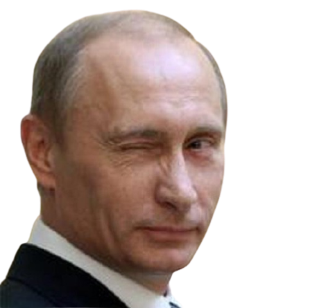 High Quality Vladimir Putin transparent Blank Meme Template