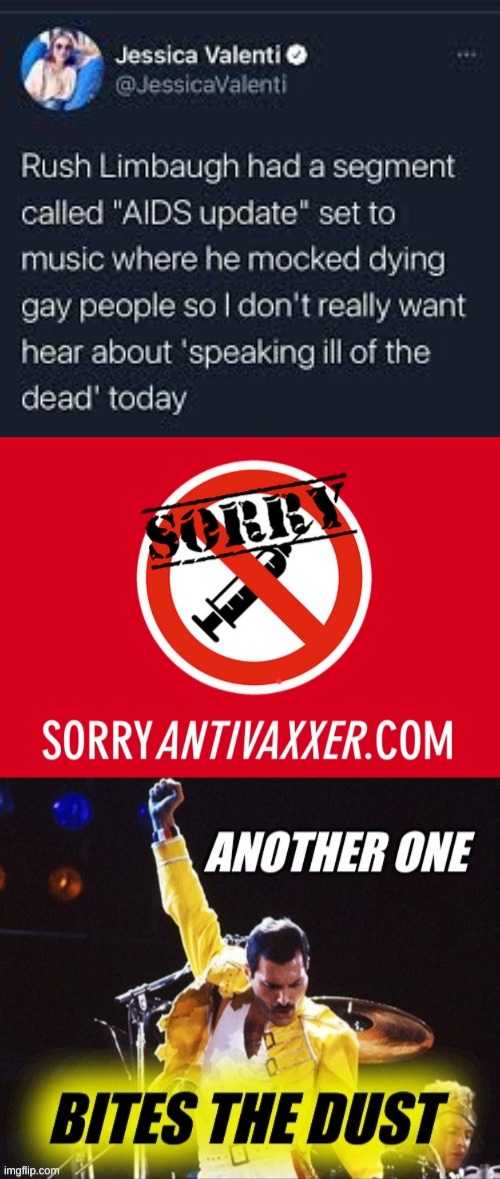 Hypocrisy | image tagged in conservative hypocrisy,aids update,jessica valenti meme,antivax,covidiots,rush limbaugh | made w/ Imgflip meme maker